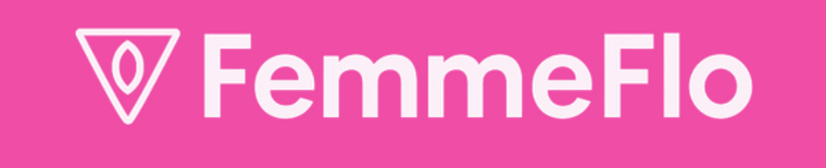 FemmeFlo logo on a pink background
